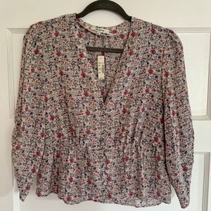 Floral Madewell Silk Blouse